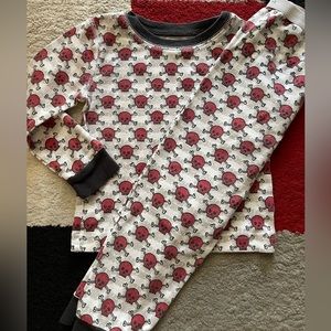 Amy Coe kids skull two piece pajamas 3T GUC